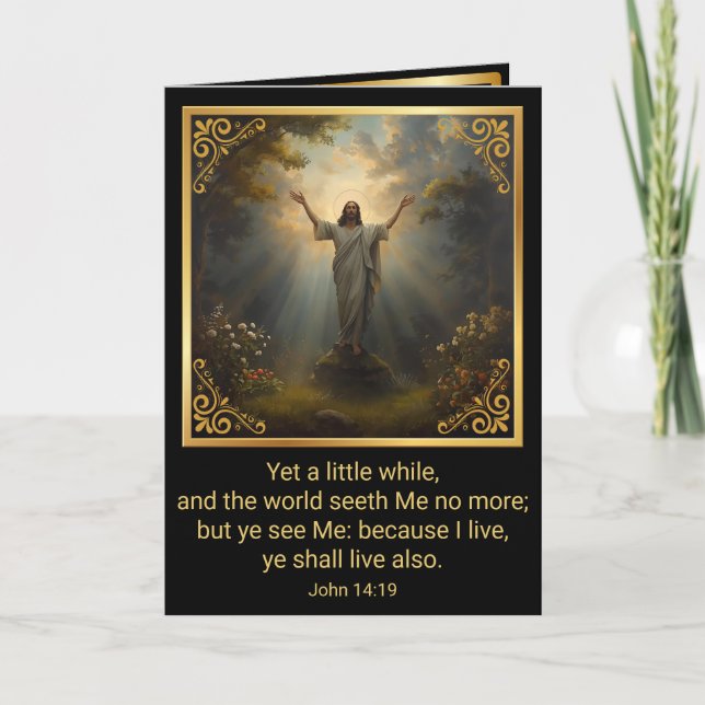 Easter Resurrection Religious Holiday Card (Front)