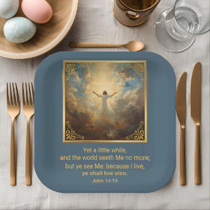 Easter Resurrection Religious Paper Plate