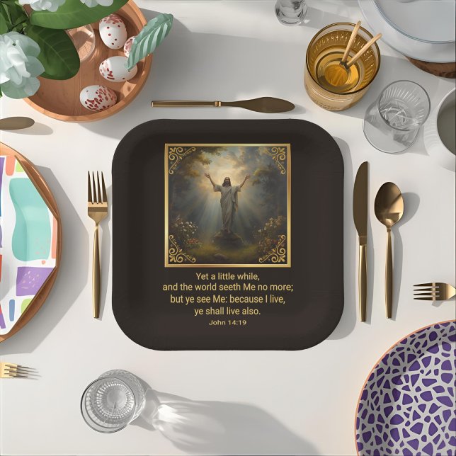 Easter Resurrection Religious Paper Plate (Creator Uploaded)