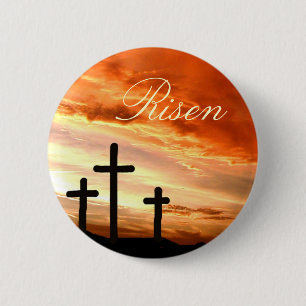 Easter risen 2 inch round button
