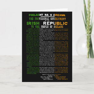 Easter Rising Proclamation of the Irish Republic Holiday Card