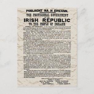 Easter Rising Proclamation of the Irish Republic Postcard
