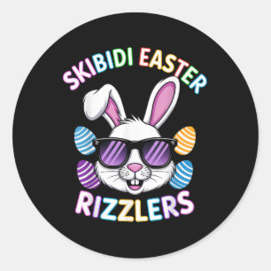 Easter Rizzler Skibidi Funny Easter  Classic Round Sticker
