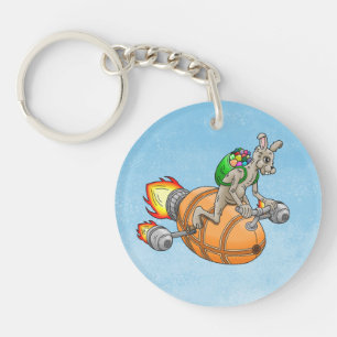 Easter Rocket Bunny Keychain