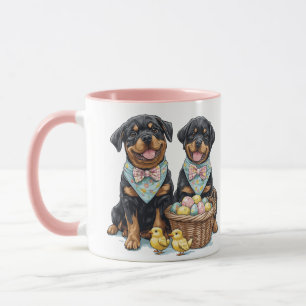 Easter Rottweiler Dogs Easter Basket Mug