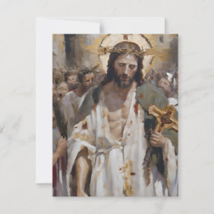Easter Scene B - Oils Holiday Card