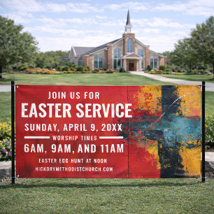 Easter Service Time Banner for Churches