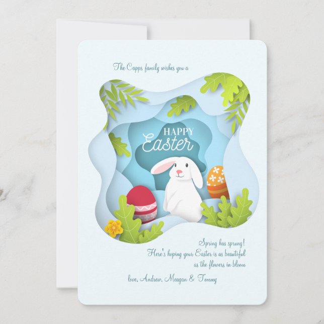 Easter Shadow Box Holiday Card (Front)