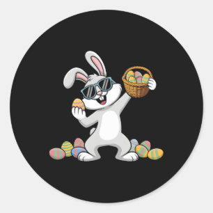 Easter Shirts For Boys Kids Toddler Bunny Rabbit E Classic Round Sticker
