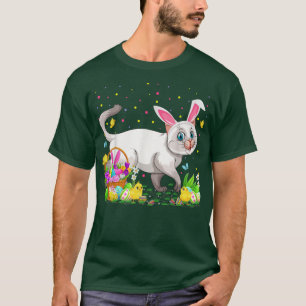 Easter Siamese Cat Bunny Egg Hunt Siamese Cat East T-Shirt