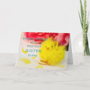 Easter SISTER chick Holiday Card