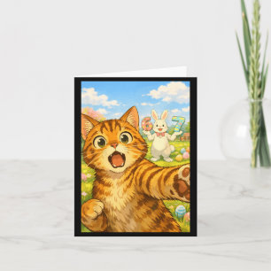 Easter Six Seven Cat Selfie 67 Bunny Rabbit Girls Card