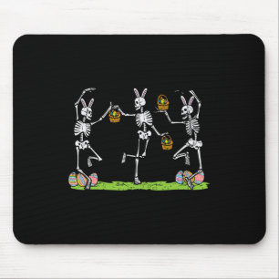 Easter Skeletons Dancing Funny Bunny Bones Women M Mouse Pad