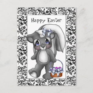 Easter Skunk Holiday greeting postcard
