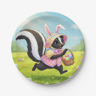 Easter Skunk Paper Plate