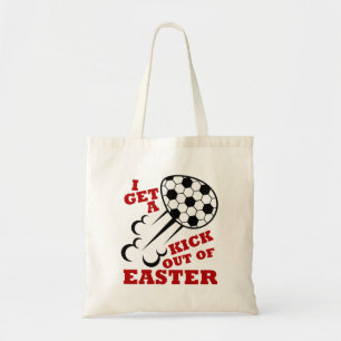 Easter Soccer Cute I Get A Kick Out of Easter Tote Bag