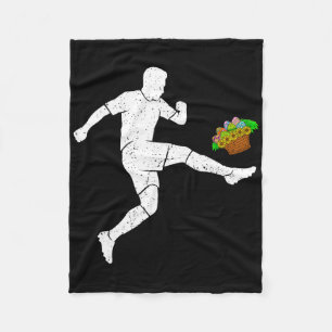 Easter Soccer Sket Eggs Sports Boys Girls Kids You Fleece Blanket