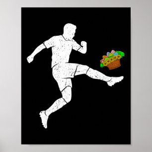 Easter Soccer Sket Eggs Sports Boys Girls Kids You Poster