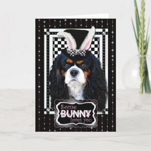 Easter - Some Bunny Loves You - Cavalier TriColor Holiday Card
