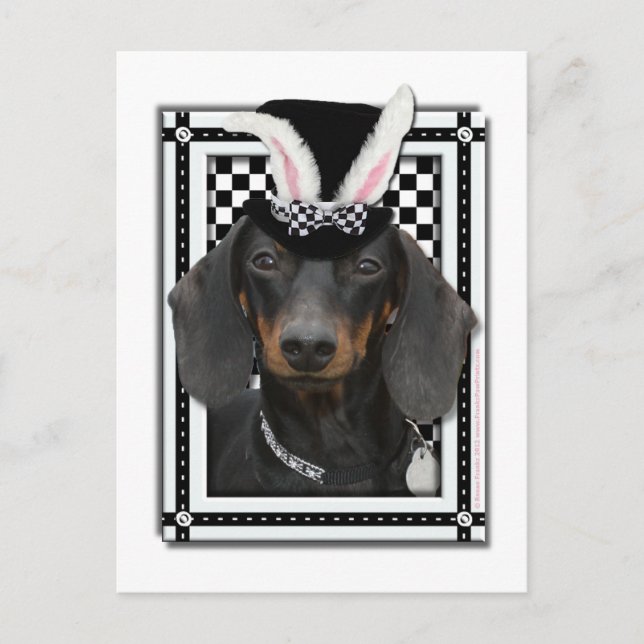 Easter - Some Bunny Loves You - Dachshund Holiday Postcard (Front)