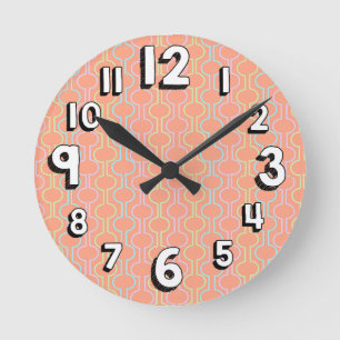 Easter Split Circles Round Clock