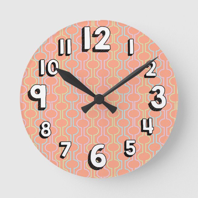 Easter Split Circles Round Clock (Front)