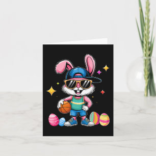 Easter Sport Happy Easter Bunny Playing Bysketbyll Card