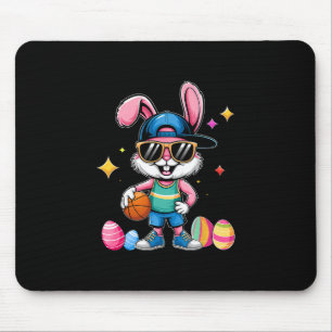 Easter Sport Happy Easter Bunny Playing Sketll Kid Mouse Pad