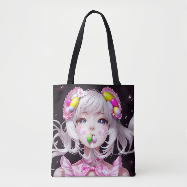 Easter/spring Anime girl  Tote Bag (Front)