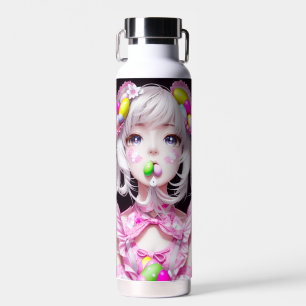 Easter/spring Anime girl Water Bottle