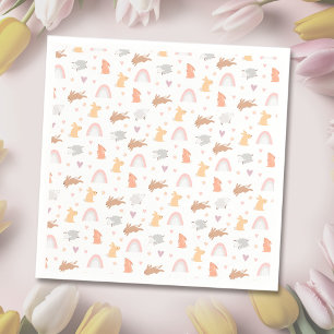 Easter Spring Birthday Bunny Pattern Napkin