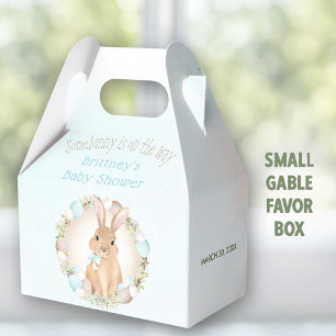 Easter Spring Cute Bunny Blue Boy Baby Shower Favor Box