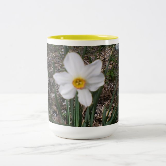 Easter Spring Flowering Two-Tone Coffee Mug (Center)