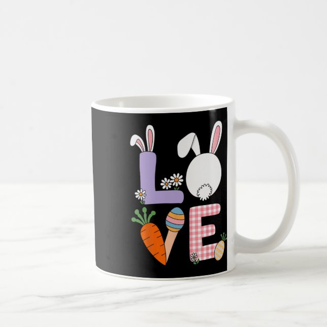 Easter Spring Love Bunny Ears  Coffee Mug (Right)