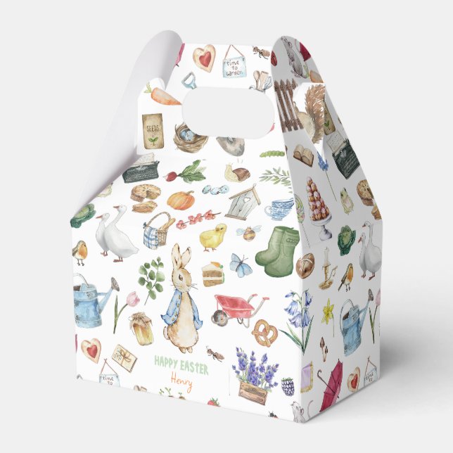 Easter Spring Peter the Rabbit Favour Box (Front Side)