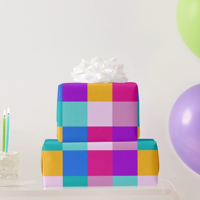 Easter Spring Squares  Wrapping Paper (Party Gifts)