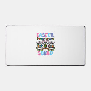 Easter Squad Bunnies Family Matching Men Women Kid Desk Mat