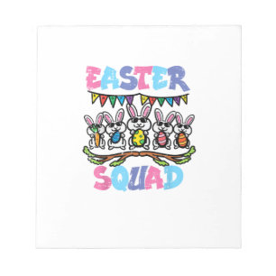 Easter Squad Bunnies Family Matching Men Women Kid Notepad