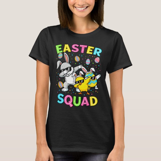Easter squad bunny egg chick dab crew matching men T-Shirt (Front)
