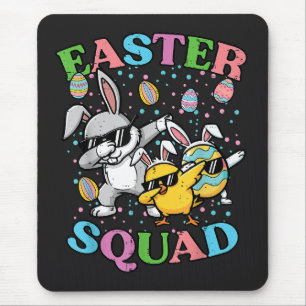 Easter Squad Bunny Egg Chick Dab Crew Matching Mouse Pad