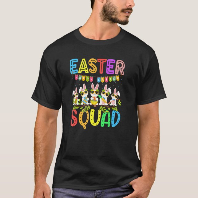 Easter Squad Bunny Egg Hunting Matching Family T-Shirt (Front)
