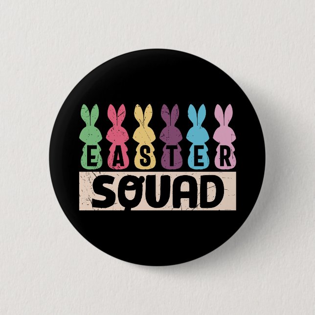 Easter Squad Cute Easter Day Bunnies  2 Inch Round Button (Front)