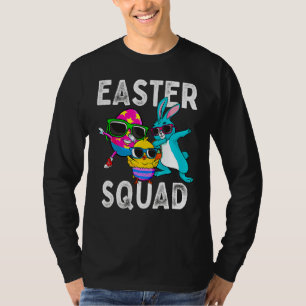 Easter Squad Dabbing Bunny Chick Egg Hunting Match T-Shirt