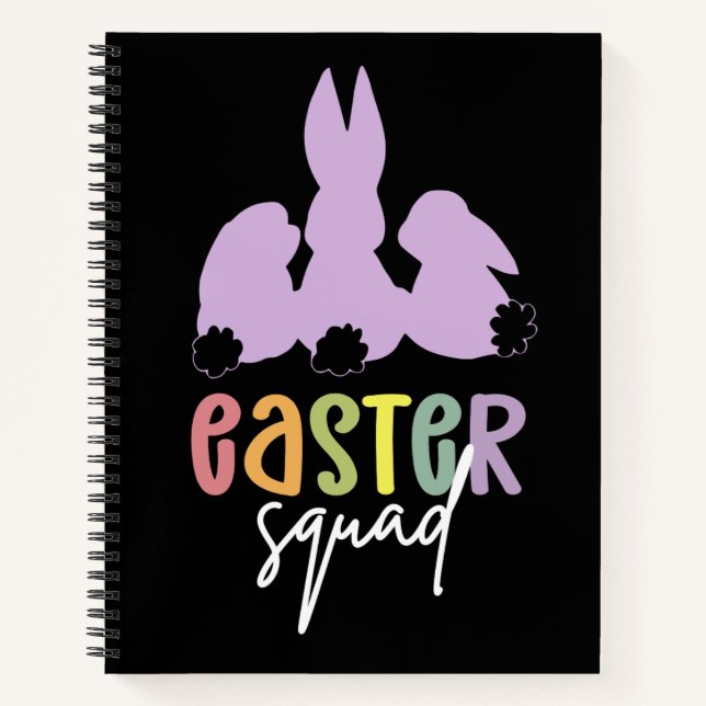 Easter Squad | Easter Egg Hunt Cute Bunny Notebook (Front)