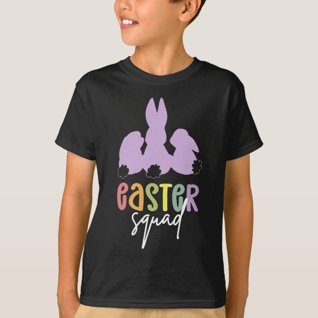 Easter Squad | Easter Egg Hunt Cute Bunny T-Shirt (Front)