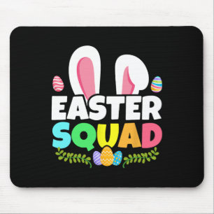 Easter Squad Family Matching Bunny Ears Egg Huntin Mouse Pad