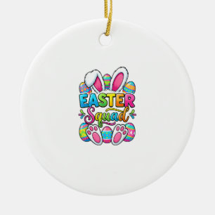 Easter Squad Family Matching Couple Easter Men Wom Ceramic Ornament
