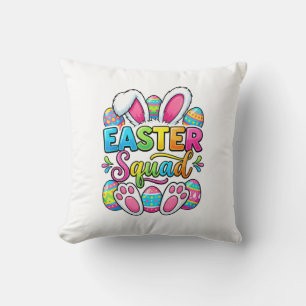 Easter Squad Family Matching Couple Easter Men Wom Throw Pillow