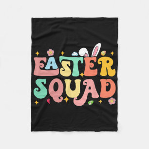 Easter Squad Family Matching Easter Day Bunny Egg Fleece Blanket