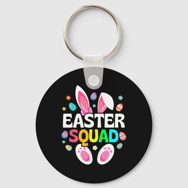 Easter Squad Family Matching Easter Day Bunny Egg  Keychain (Front)